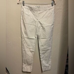 Gap White / Gray Patterned Skinny Crop Pants - size 0